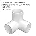 JuA 3 Way 12 PVC Fittings Elbow 10 PC, Tee PVC Fittings Pipe Connectors, Build Heavy Duty Furniture Grade for 12 inch PVC Structures (3 Way 12 inch)