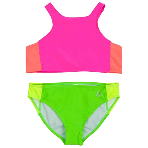 Image of SwimZip Girls' Halter Top and Bikini Bottom 2 Piece Set UPF 50+ Sun Protection