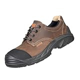 Ergos Nepal S3 SRC | Chaussures De Sécurité Type Basket De Sécurité | Semelle en Composite Antiperforation | Résistante À l'eau Et Antidérapante | Mixte | Marron | Certifié CE | 43