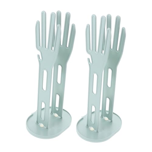 Healifty 2 Pièces Support de Séchage pour Protège-Mains de Vaisselle avec Bac Égouttage Porte-protège-Mains et Porte-Chiffons Compact pour Organisation de Cuisine Pratique et Hygiénique