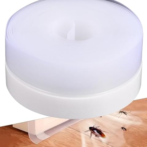 Silicone Weather Stripping Seal Door Tape 16.5 Feet Strip Bottom Draft Insulation Stopper Weatherproof Soundproof for Door Frame or Window Bathroom Shower Glass Gaps Cover