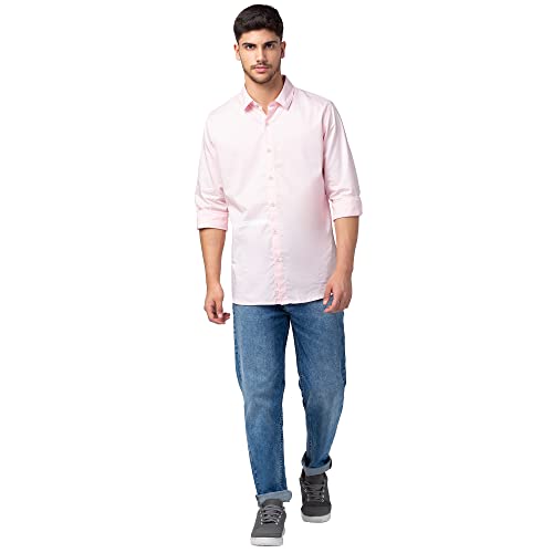 Image of Spykar Men's Regular Fit N /A Full Sleeve Solid Casual Shirts