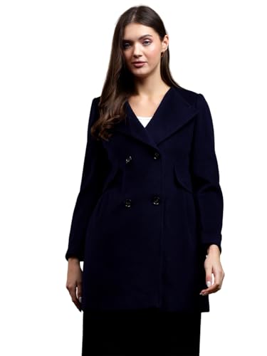 Image of KOTTY Womens Cotton Blend Standard Length Elegant Style Coat - Classic Style with Modern Detailing