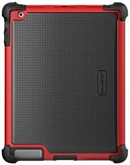 Ballistic Tough Jacket Case with Video Stand for iPad 2 (Released 2011) iPad 3 (Released 2012) and iPad 4 (Released 2013) - Retail Packaging - Black/Red (Not for iPad Air Models or iPad Released in 2017)