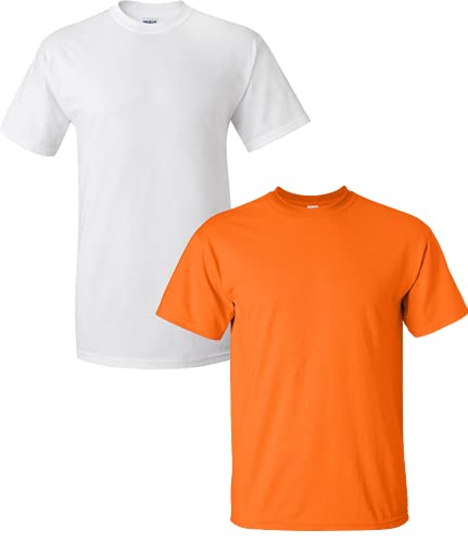 T-shirt en coton Gildan G2000 lot de 2 résistant au lavage pour homme taille L