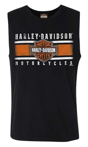 T-shirt sans manches Harley-Davidson en coton durable premium noir