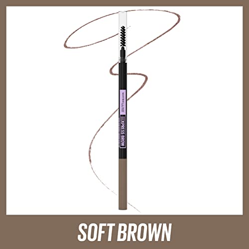 Maybelline Brow Ultra Slim Defining Eyebrow Makeup Mechanical Pencil With 1.55 Mm Tip And Blending Spoolie For Precisely Defined Eyebrows, Soft Brown, 0.003 Oz. #TOP1