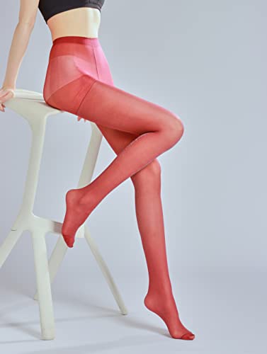 Image of Sahabowi Women's Sheer Tights, High Waist Pantyhose, Vintage Control Top Stockings,Shaping Pantyhose Slimming Butt Lifting