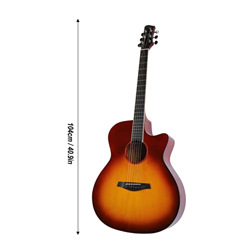 Guitare Folk 41 Pouces, Son Plus Riche, Texture Fine, Surface Miroir, Guitare Acoustique, Cadeau, Faible Pression avec Chiffon de Nettoyage pour Voyage pour Adultes (Couleur du coucher du soleil) - Les Beatles, Paul McCartney, John Lennon, RIngo Starr, George Harrison Guitare Folk 41 Pouces, Son Plus Riche, Texture Fine, Surface Miroir, Guitare Acoustique, Cadeau, Faible Pression avec Chiffon de Nettoyage pour Voyage pour Adultes (Couleur du coucher du soleil) – Image 8