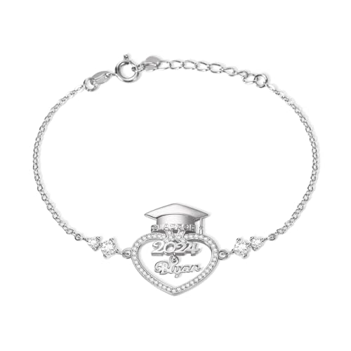 Getname Necklace Personalized Graduation Cap Bracelet Custom Name Class of 2024 Graduation Bracelet Graduation Gift Graduation Cap Charm Bracelet Graduate Gift Graduation Hat Bracelet Grad Gift