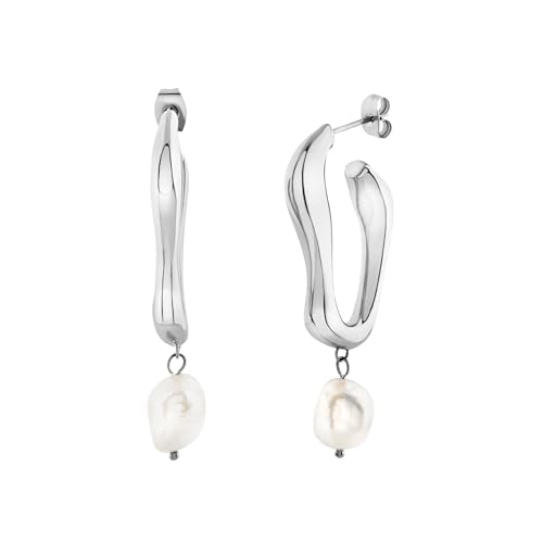 ORECCHINI DONNA: Gli orecchini da donna Alchemy sono realizzati in acciaio lucido silver e presentano una silhouette fluida e raffinata, pensata per avvolgere i lineamenti del viso con eleganza e leggerezza