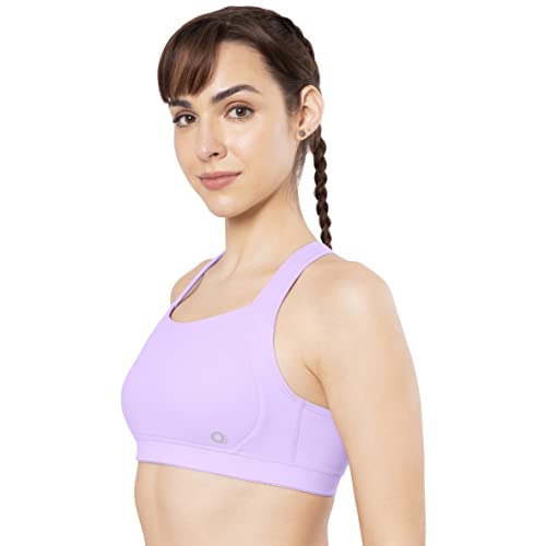 Image of Amante Solid Padded Non-Wired Full Coverage Sports Bra