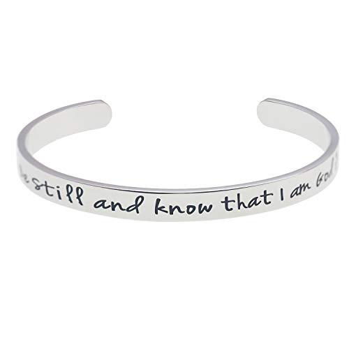 Be Still and Know That I am God Bracelet Encouragment Bracelet Stacking Religious Christian Bracelets Psalm 46:10 Bible Verse Bracelet