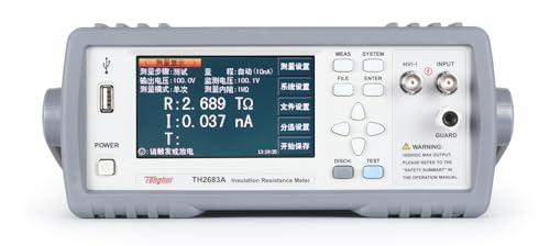 TH2683A Insulation Resistance Tester Megohmmeter, Programmable 10k? - 10T?, 0-1000V High Resistance Meter