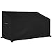 Dokon Funda para Banco de Jardín 3 Plazas con Salidas de Aire, Impermeable, a Prueba de Viento, Anti-UV 600D Oxford Cubierta Funda Protectora Sofá Exterior (163x66x63/89cm) - Negro