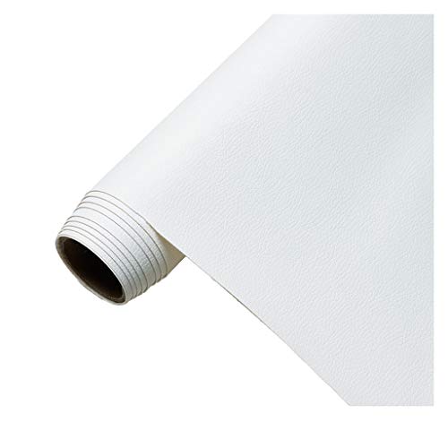 Similicuir blanc 1.6x3m anti-tache pour rénover chaises et canapés