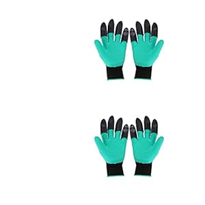 2pairs tuinhandschoenen met klauwen plastic tuin rubberen handschoenen tuinieren graven planting duurzame waterdichte…