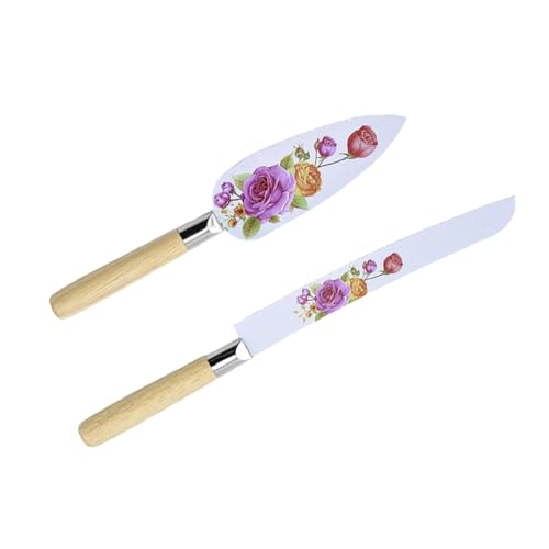 PRETYZOOM 1Set Stainless Steel Cake Cutter and Server Utensils for Wedding Birthday Pizza Pies Tarts Essential Baking Tools for All Occasions