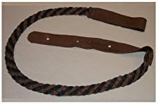 Lakota Leathers LK-FBCH Mandolin Strap Flat Braid 43in Black & Chocolate