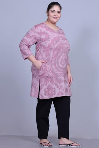 Image of RYSH Women's Plus Size Printed Longline Tops | Printed longline tops in multiple colours and plus sizes