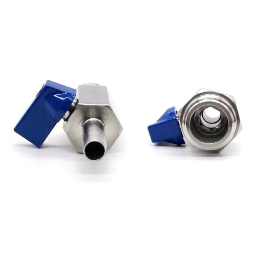 Válvula de bola de 3/8 para rosca hembra con conector macho 12 mm de acero inoxidable de 2 vías 4