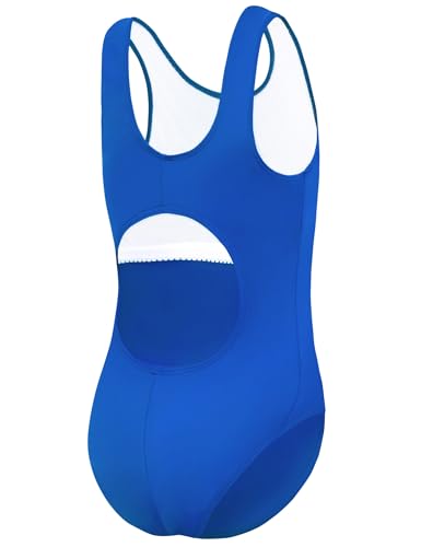 Image of Girls Swimsuits Back Cutout Bathing Suits for Girls 6-14 Removable Chest Pad Quick Dry for Swim Team Beach Pool