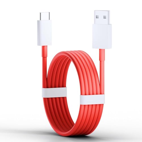 Fast 80W USB Type C Data Sync Fast Charging Charger Cable [2 YEAR WARRANTY*] Compatible for Oneplus 13,12/r,11/10r,10t,10,10 pro,9 Pro,8,8T,7t,7t Pro,6,Nord,4,3,2,Ce2,Ce3 lite