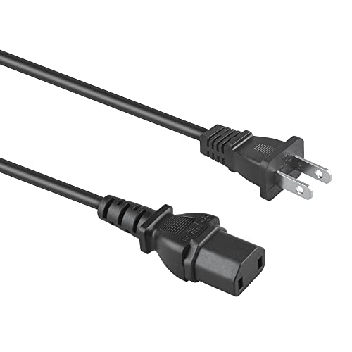 2 Prong UL Listed 6.6FT Long Cable AC Power Cord Replacement for Sony KDL-40VL160 KDL-40W4100 Bravia TV LED Cable Lead