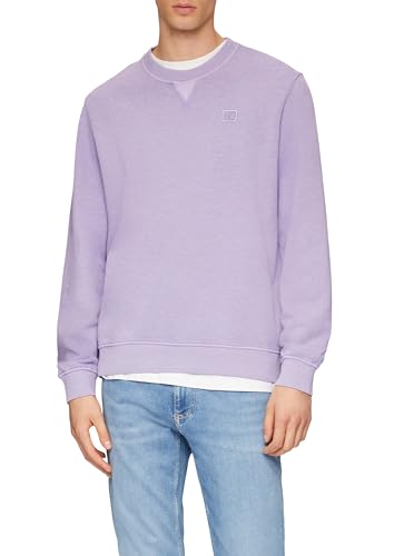 Sweat-shirt s.Oliver avec logo pour homme en coton bleu marine
