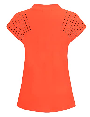 Image of Womens V Neck Golf Polo Shirts Short Sleeve Sport Shirt Workout Tops