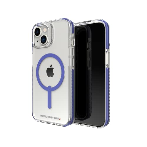 Image of ZAGG Gear4 Santa Cruz Snap Case Apple iPhone 14, D30 Drop Protection Up to (13ft│4m), Wireless Charging Compatible, Reinforced Top, Bottom & Edges - Periwinkle Blue