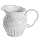 Material: Estas dos jarras de leche y azucareros están hechos de material cerámico de porcelana fina, cocido a alta temperatura, la porcelana es fina, fácil de limpiar, segura y saludable.