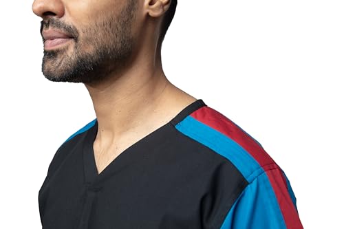 Image of UNIFORM CRAFT Men's Designer Scrub Suit - DSDV04 - Ideal for Doctors, Nurses, Dentists and Healthcare Professional