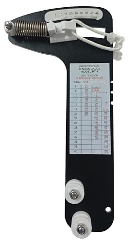 PT-1 Tension Gauge for Rigging – Professional Sailboat Cable Tension Tool & Wire Rope Meter for 3/32", 1/8", 5/32" Diameter, Hands-Off Boat Sailing Rigging Tension Tester, 0-800 lb Range