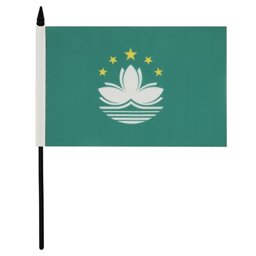 AZ FLAG Macau Table Flag 5'' x 8'', Macanese Office Decoration 100% Polyester 21 x 14 cm - Image 3