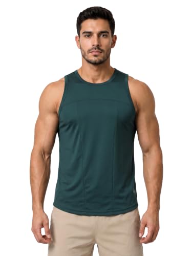 Image of CHKOKKO Men's Workout Gym T-Shirt Lightweight Sleeveless T-Shirt