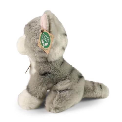 Teddys Rothenburg Kuscheltier Katze grau sitzend 18 cm Plüschkatze Plüschtier
