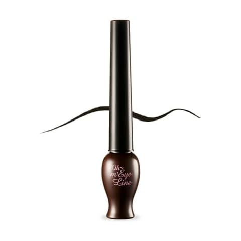 ETUDE OH M'EYE LINE NEW 5 ml - Brown, Intense Precision Liquid Eyeliner, Vivid, Deep Color, Smudge Proof, Long Lasting, Korean Makeup, Kbeauty, Perfect for Gift Cover