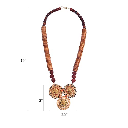 Image of AAKRITI ART CREATIONS Handcrafted Tribal Dhokra Necklace Collection | Royal, Pharaoh & Butterfly-Inspired Artisan Brass Statement Jewelry | Ethnic, Elegant & Artistic Necklaces for Women