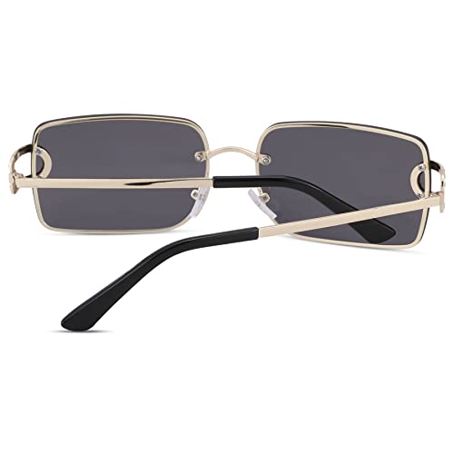 Pro Acme Trendy Rectangle Sunglasses for Women Men Rimless Vintage Fashion Sun Glasses Hip Hop Shades 2000S4