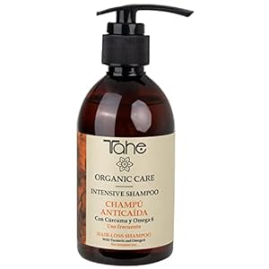 Tahe Organic Care Champú Anticaída Intensive que fortalece la fibra capilar con Cúrcuma y Omega 6 (300 ml)