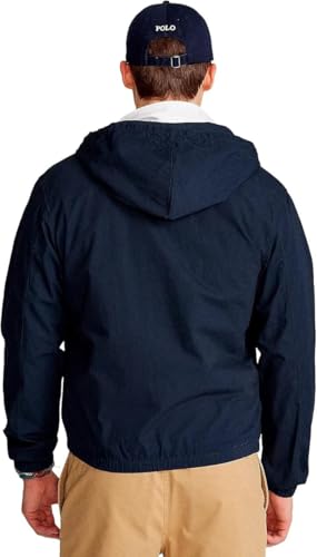 Ralph Lauren Polo Men's AVIATOR Canvas Hooded Jacket, Navy Blue, Medium3