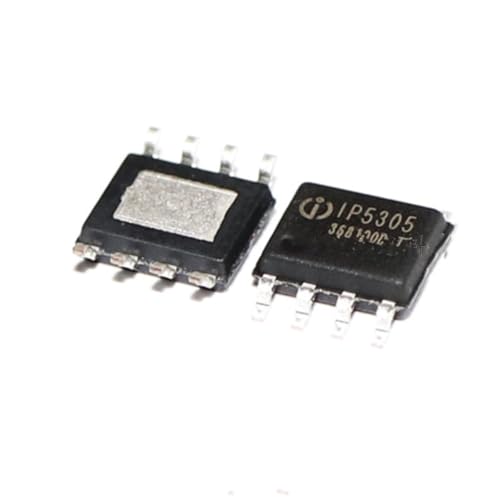 Hailue 5PCS IP5305 IC Chip. IP5305-CK Chip IC ESOP8,Mobile Power Charging IC chip.QFN IC Chip. Compatible with P4336,5V1A Mobile Power Management chip