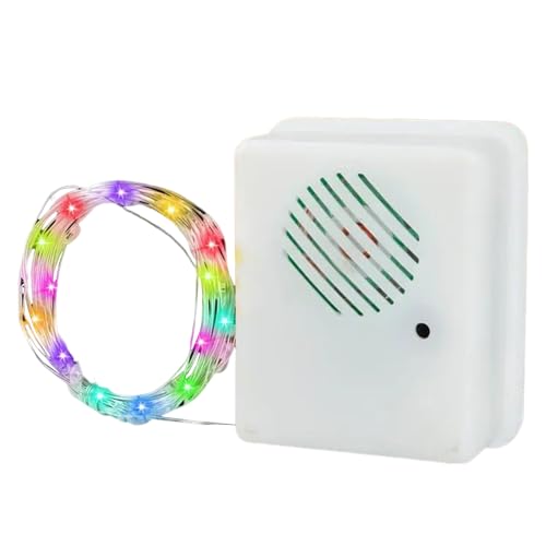 Guirnalda de luces LED – 10 m de luces LED de Navidad para interiores, iluminación ambiental, detección de música para sala de estar, dormitorio, patio, chimenea, patio, escaleras, jardín, árbol