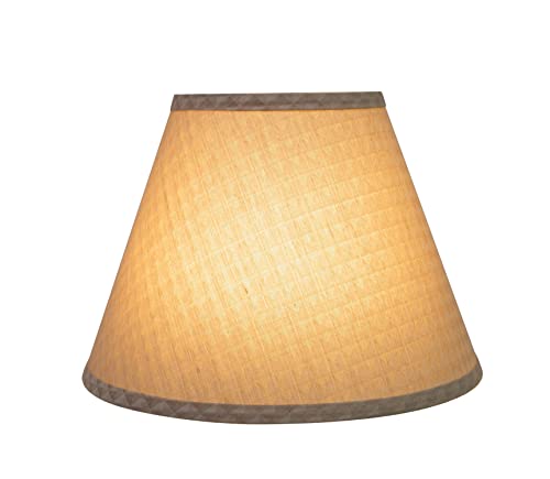 Image of Aspen Creative 32008A Transitional Empire Shape Spider Construction Lamp Shade in Oatmeal, 6 inch Top x 12 inch Bottom x 9 inch Slant Height