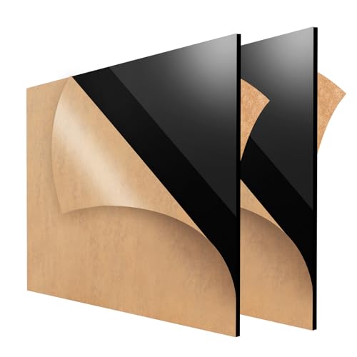 Lámina de Plexiglás negra acrílica 40.5x61 cm 3 mm