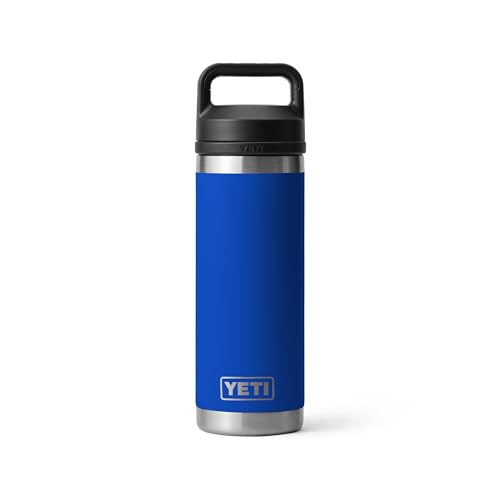 Image of YETI Rambler 18 oz Bottle, Leakproof, Vacuum Insulated, Stainless Steel with Chug Cap, Royal Blue