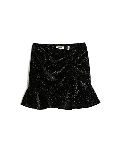 Falda para niñas Koton con volantes estilo ruffle y cinturilla fruncida elástica mini
