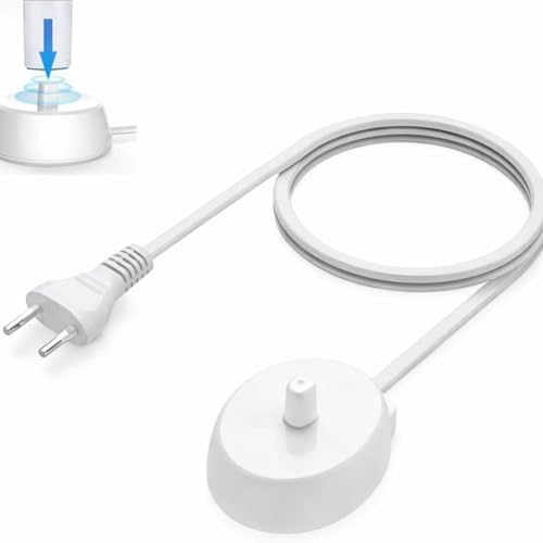Image of Replacement Charger for Oral-B Electric Toothbrush Type 3757, Compatible with Braun Oral-B Pro 1000-9000 Series, 2 Pin 240V Waterproof Charging Stand (3757)