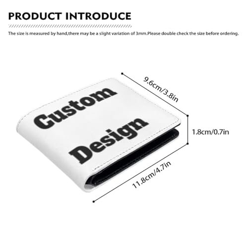 Image of Coldinair Custom Wallet for Teen Boys Personalized Kids Boys Bifold Wallet Purse Leather Credit Card Cash Id Holder Cool Slim Bifold Small Coin Purses
